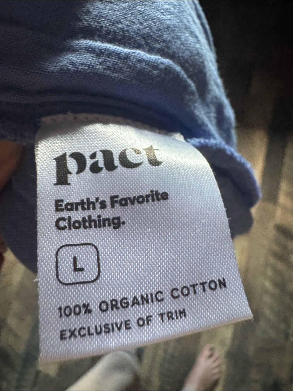 Pact 100% Organic Cotton Sky Blue Elastic Waist Gauze Pants - Picture 8 of 8